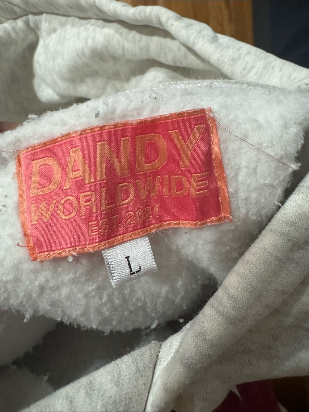 DANDY "Gift Giving" Oversized Lux Hoodie in Heather Gray - Picture 4 of 4